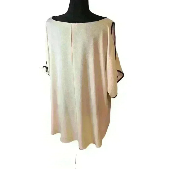 Sprese tan and black open sleeve blouse size 1X - Picture 3 of 7